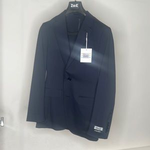 Zika boys navy blue extra slim fit stretch navy blazer